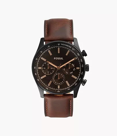 FOSSIL Sullivan Multifunction Brown Leather Watch BQ2457i