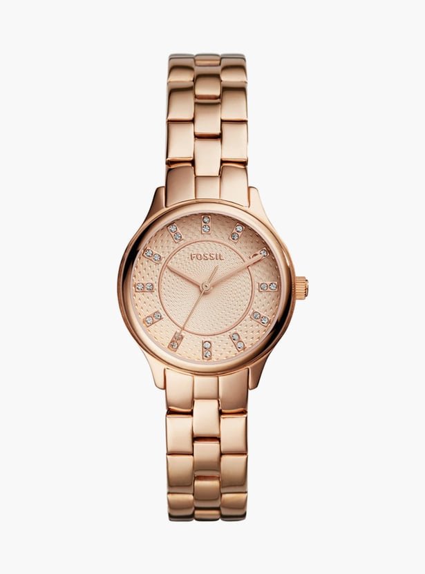 FOSSIL Women Embellished Analog Watch with Stainless Steel Strap - BQ1571