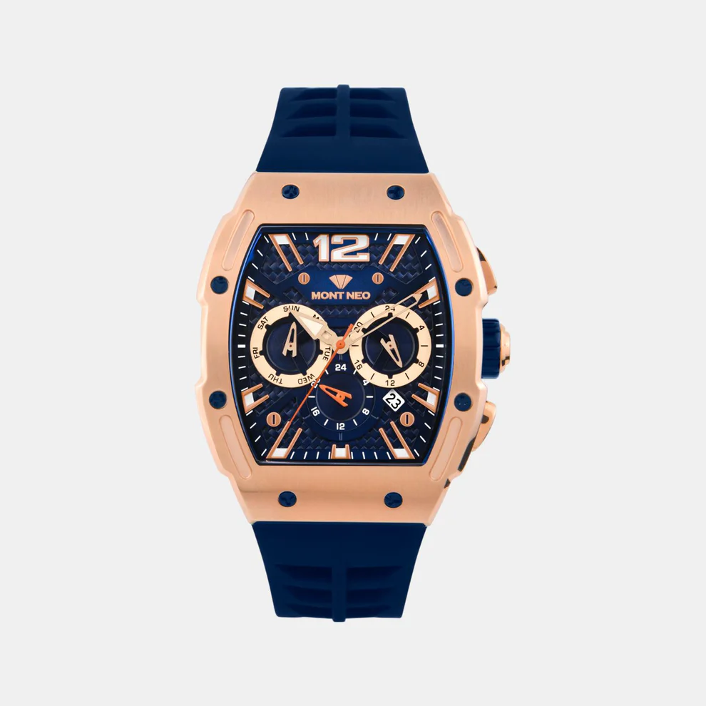 Mont Neo Men Quartz Blue Dial Chronograph Stainless Steel Watch G1061C-P330