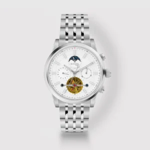 Britime Spencer Men Automatic Silver Dial Multi-Function Stainless steel Watch 454-M10301