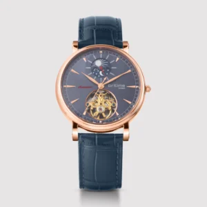 Britime Jupiter Men Automatic Blue Dial Analog Leather Watch 127-L30507