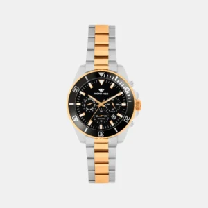 Mont Neo Men Quartz Black Dial Multi-Function Stainless Steel Watch 3508M-M1304