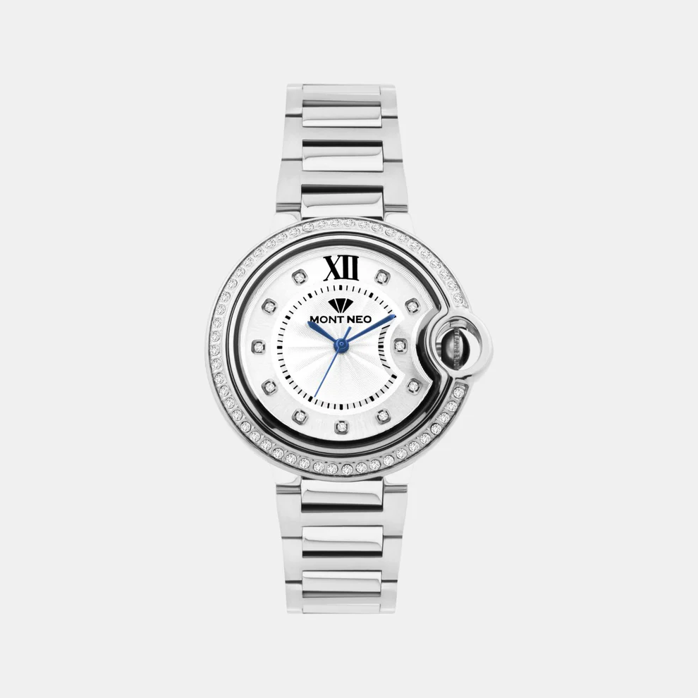 Mont Neo Women Quartz Silver Dial Analog Metal Watch 4510B-M1103
