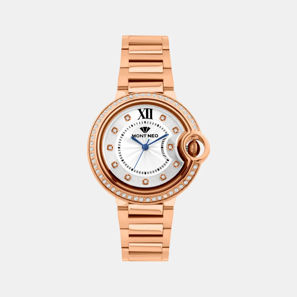 Mont Neo Women Quartz Silver Dial Analog Metal Watch 4510B-M3303