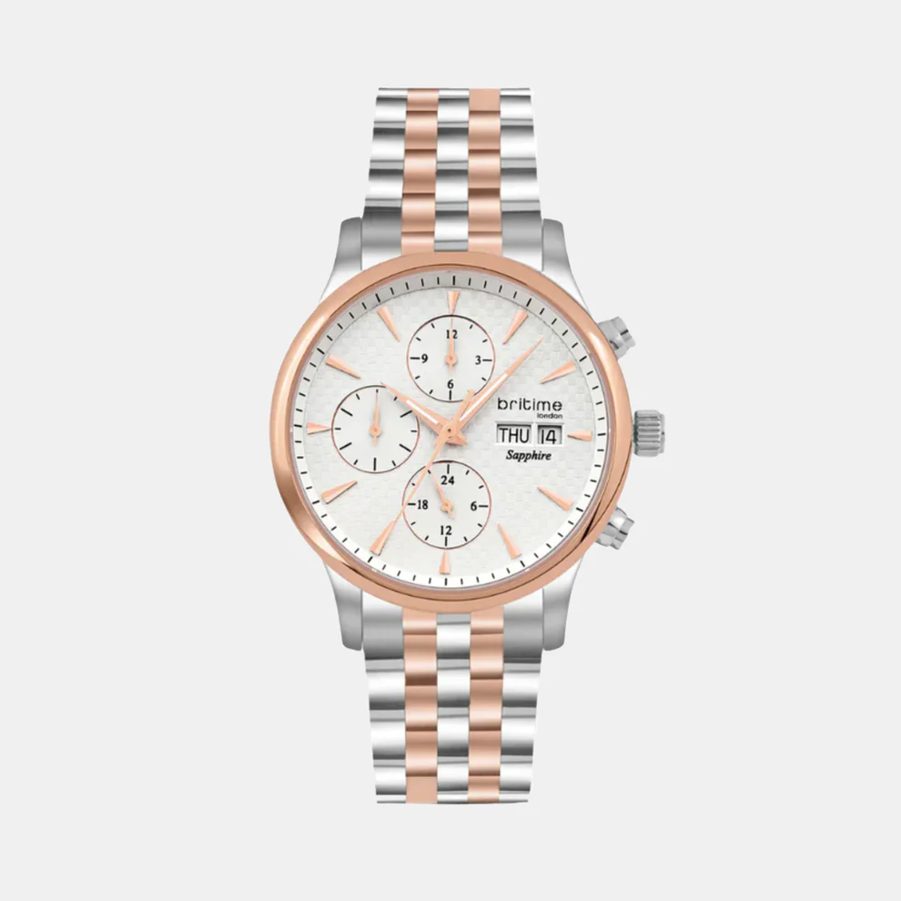 Britime Men Automatic Silver Dial Analog Stainless Steel Watch 928-M30305