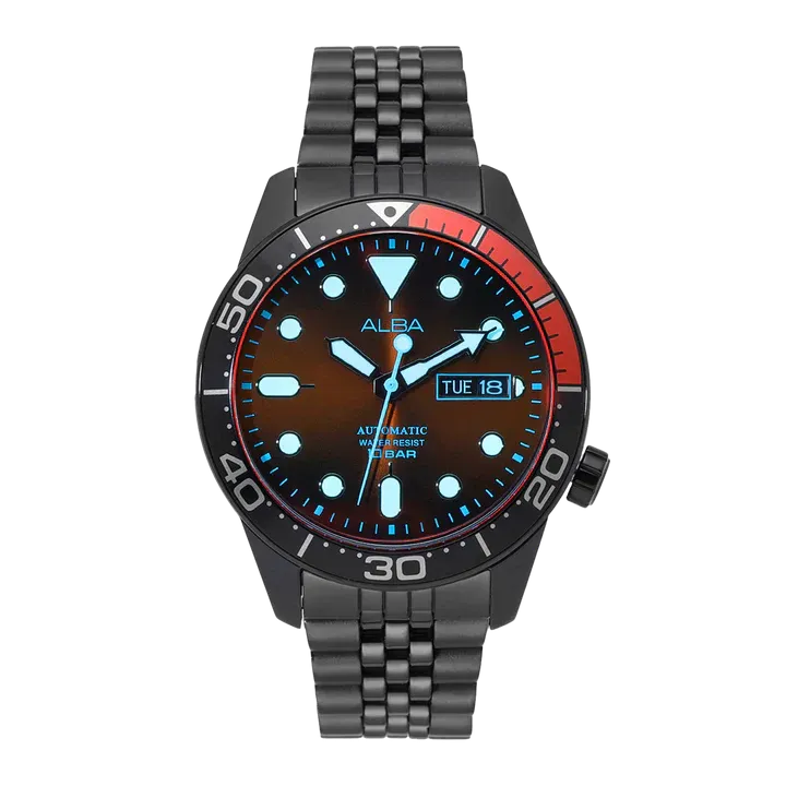 Black & Orange Gradation Dial Tokyo Neon Mechanical-AL4209X1