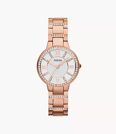 FOSSIL Virginia Rose-Tone Stainless Steel Watch ES3284i