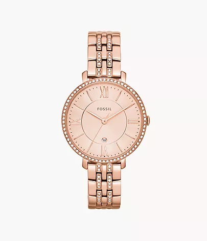 FOSSIL Jacqueline Three-Hand Rose Gold-Tone Stainless Steel Watch ES3546i