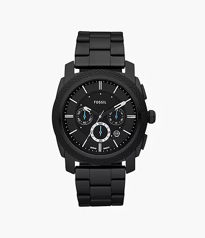 FOSSIL Machine Chronograph Black Stainless Steel Watch FS4552