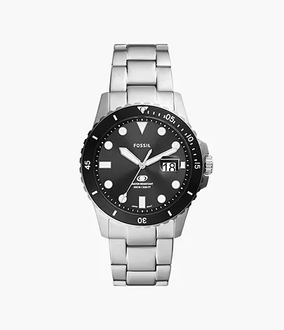 Fossil Blue Dive Three-Hand Date Stainless Steel Watch FS6032i